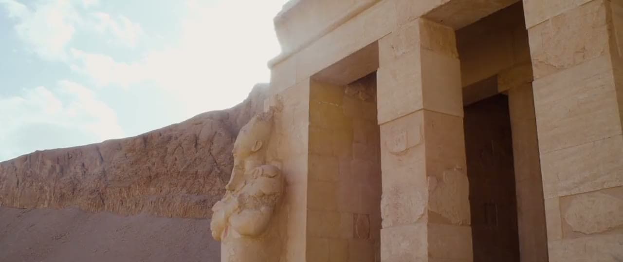The monumental entrance to a temple in Luxor
